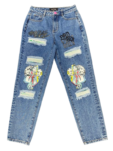 Boyfiend Fit Digital print with Sequin