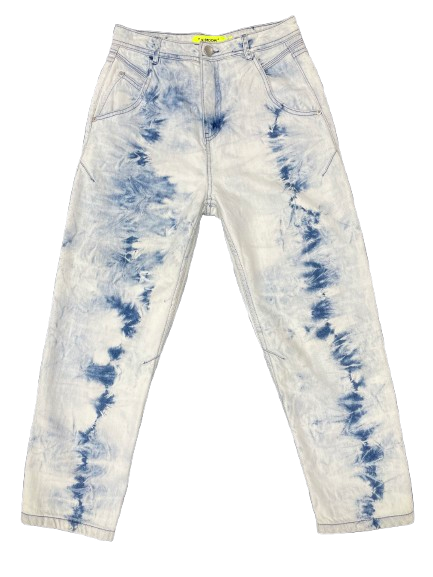 Women's Tie Bleach Boyfriend Fit